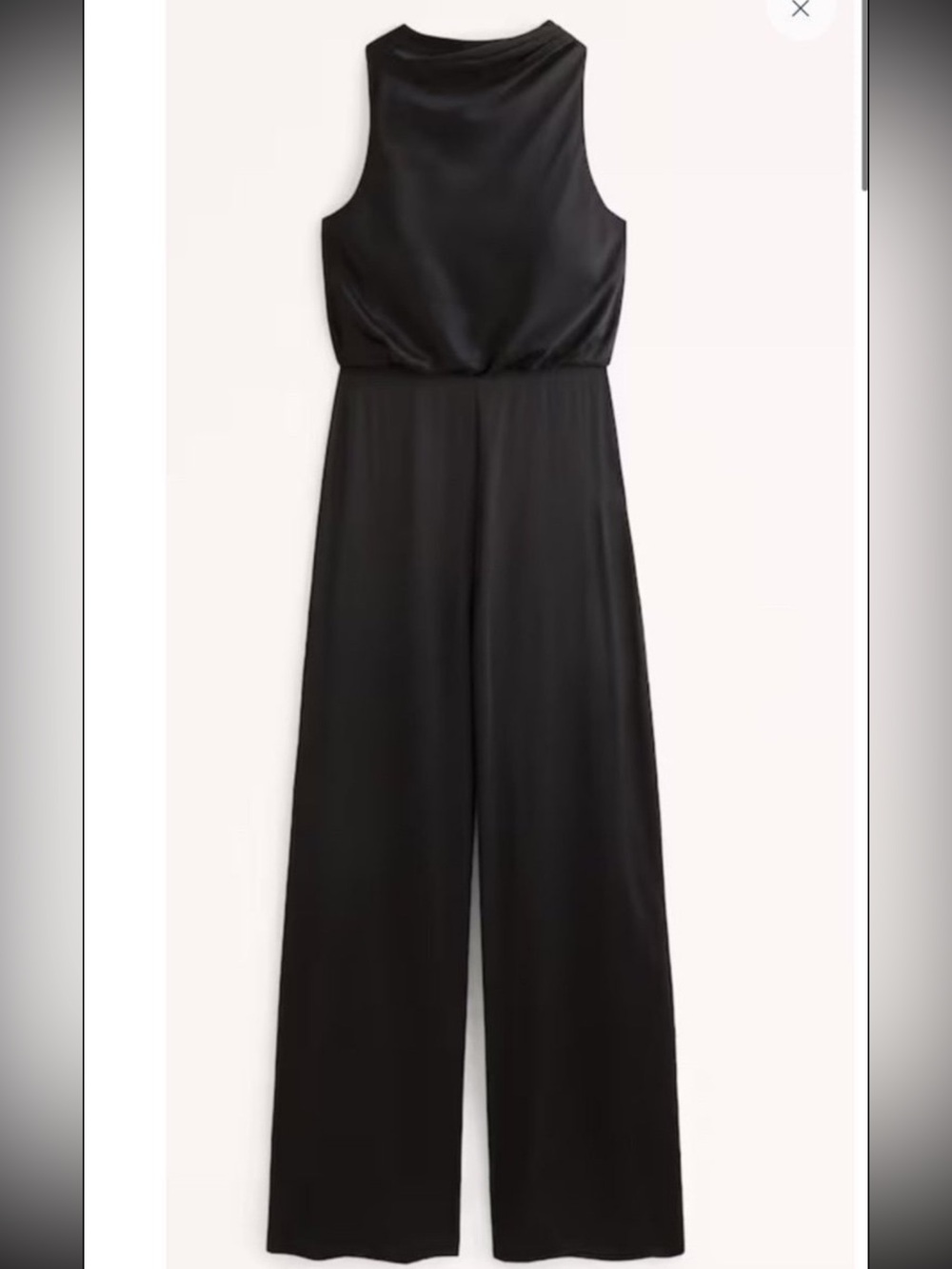NWT! ABERCROMBIE & FITCH High-neck Draped Black Sleeveless Jumpsuit. Medium - Picture 2 of 7